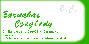 barnabas czegledy business card