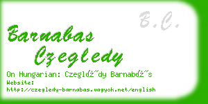 barnabas czegledy business card